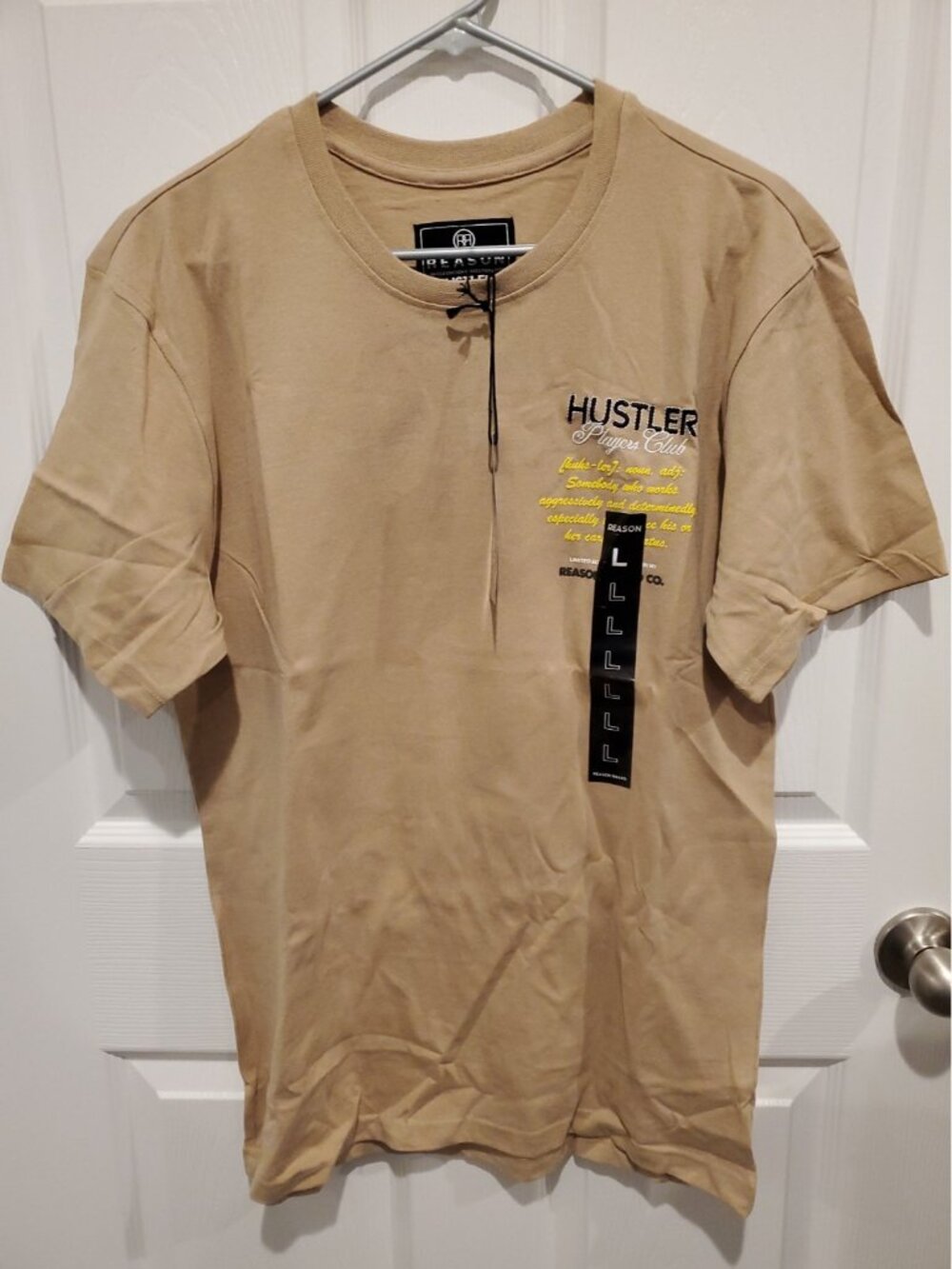 Hustler Players Club Graphic T-Shirt – Tan – Size Large